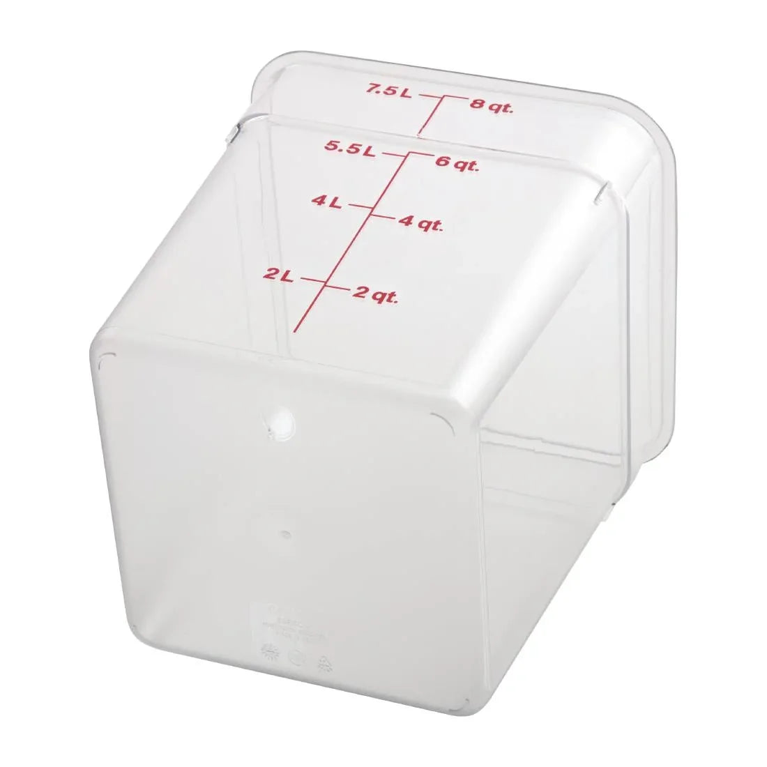 DB011 Cambro Square Polycarbonate Food Storage Container 7.6 Ltr (Pack of 6)