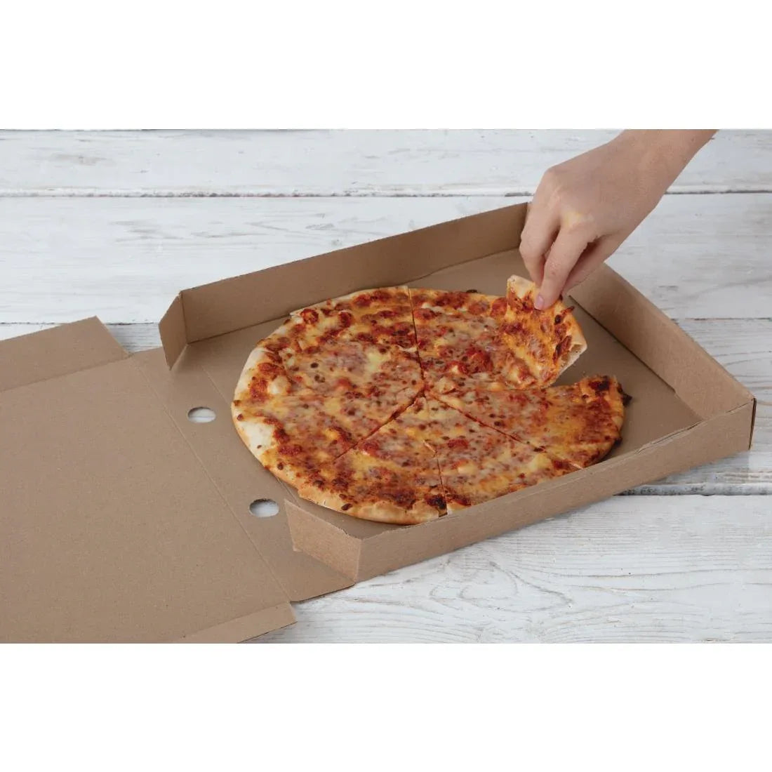 DC724 Fiesta Compostable Plain Pizza Boxes 12" (Pack of 100) - JD Catering Equipment Solutions Ltd