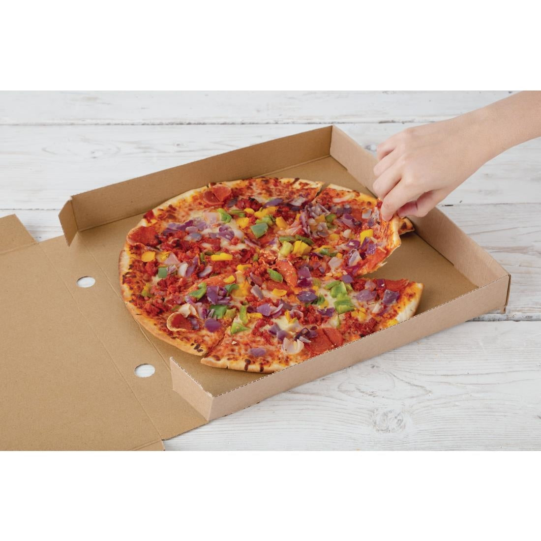 DC725 Fiesta Compostable Plain Pizza Boxes 14" (Pack of 50)