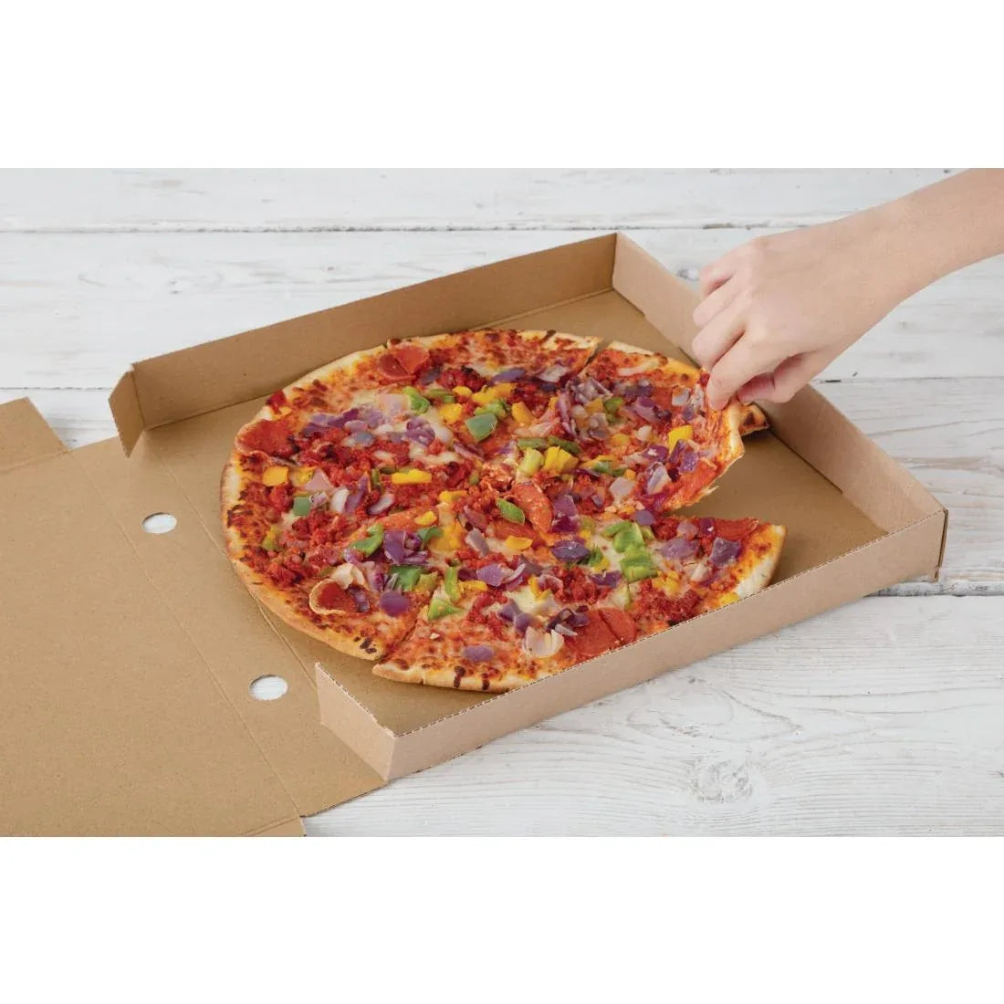 DC725 Fiesta Compostable Plain Pizza Boxes 14" (Pack of 50) - JD Catering Equipment Solutions Ltd