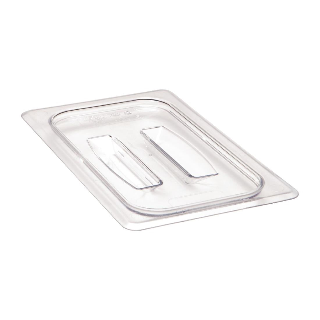 Cambro Camview BPA Free Gastronorm Food Tray Lid with Handle GN 1/4