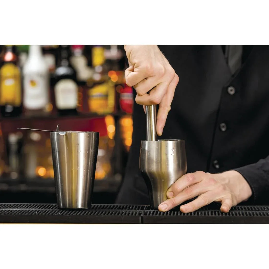 DF232 Beaumont Mezclar French Cocktail Shaker Satin - JD Catering Equipment Solutions Ltd