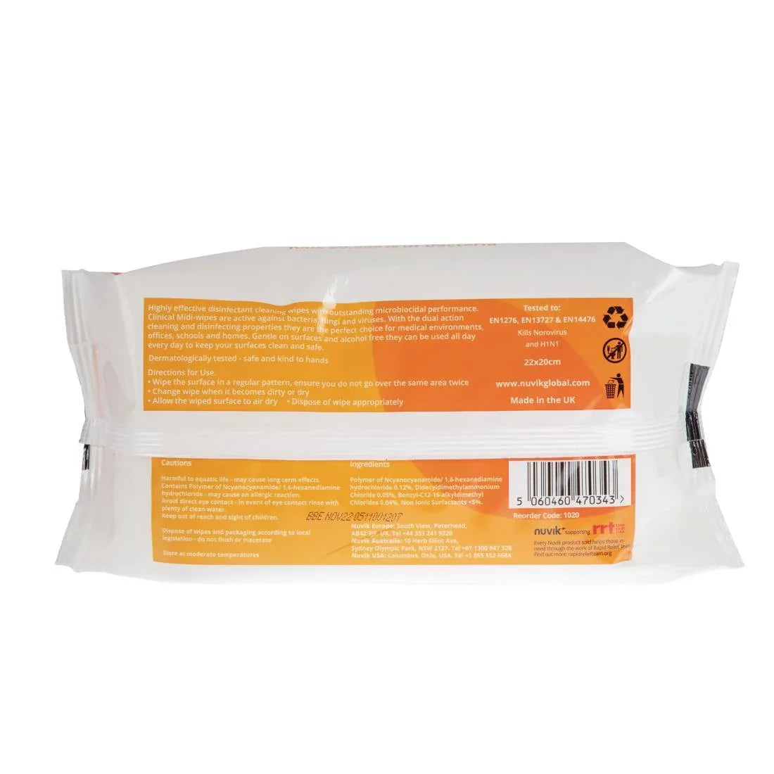 DF234 Uniwipe Clinical Disinfectant Surface Wipes (Pack of 200) - JD Catering Equipment Solutions Ltd