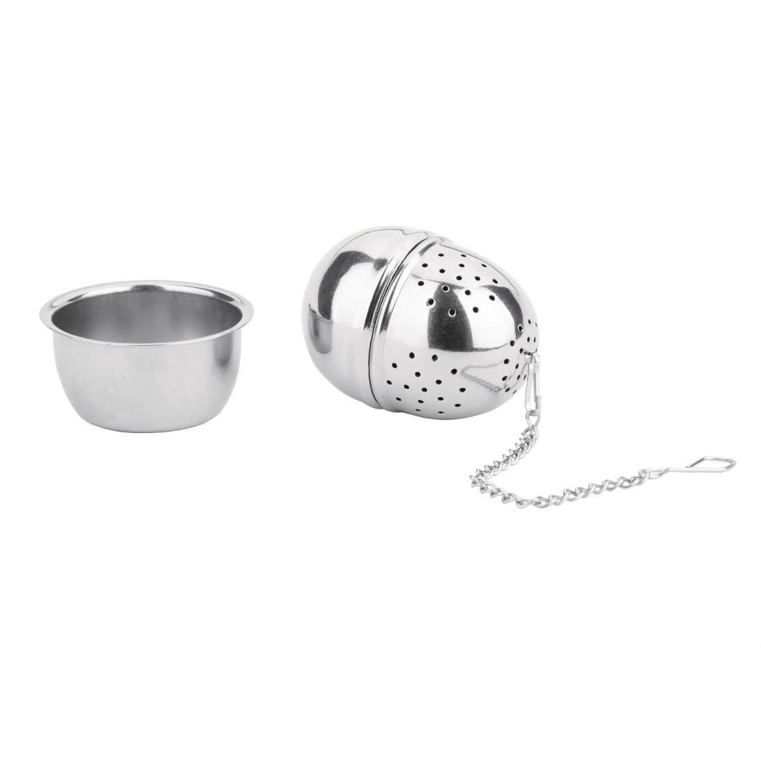 DF898 Olympia Oval Stainless Steel Tea Strainer 40(Ø) x 55(H)mm