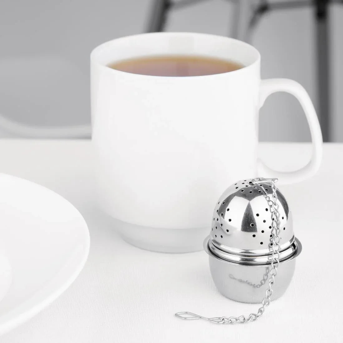 DF898 Olympia Oval Stainless Steel Tea Strainer 40(Ø) x 55(H)mm - JD Catering Equipment Solutions Ltd