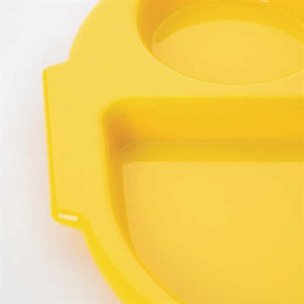 U039 Kristallon Large Polycarbonate Compartment Food Trays Yellow 375mm