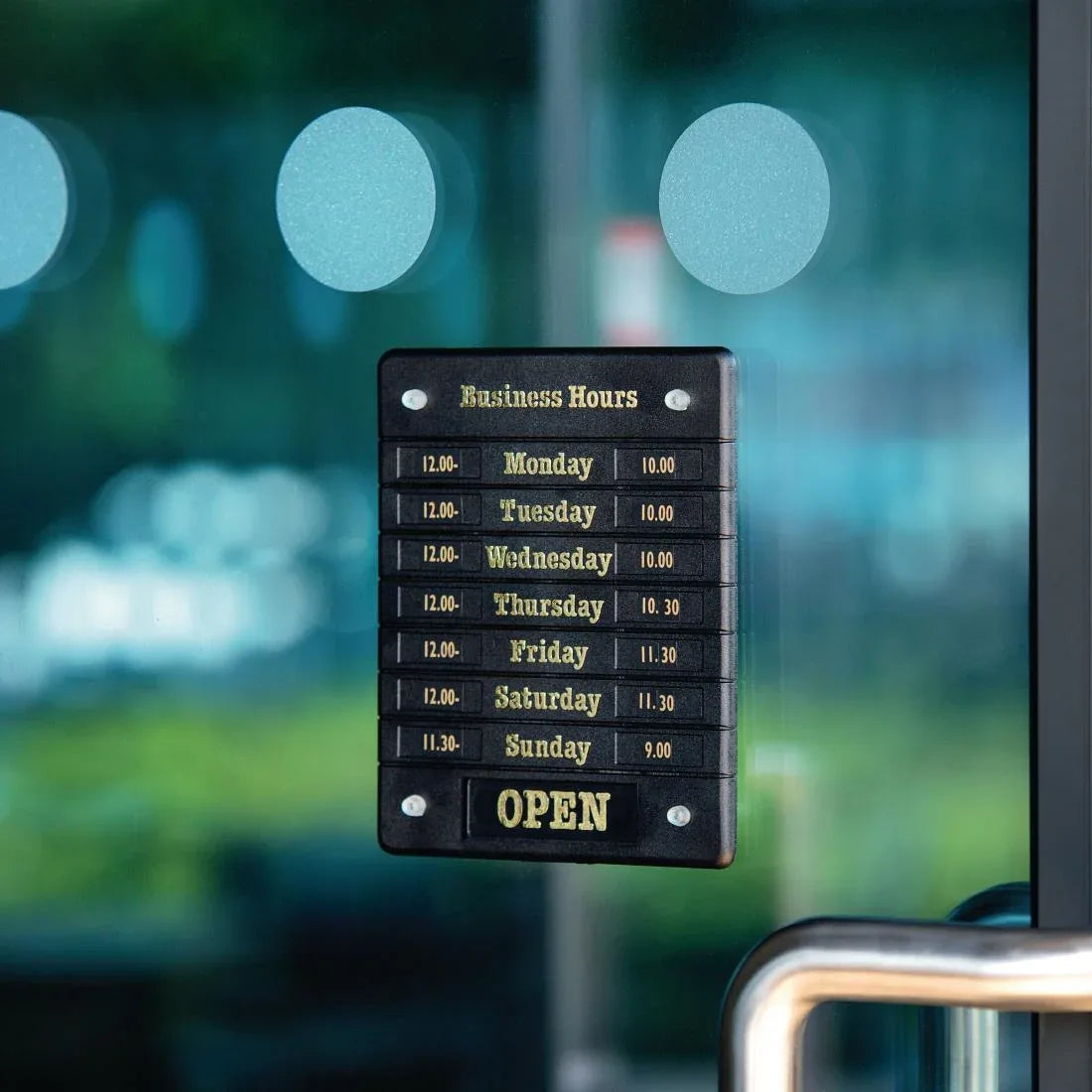 DL226 Beaumont Adjustable Opening Hours Display - JD Catering Equipment Solutions Ltd