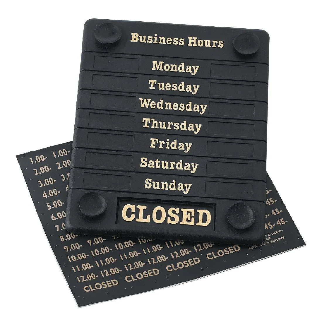 DL226 Beaumont Adjustable Opening Hours Display - JD Catering Equipment Solutions Ltd