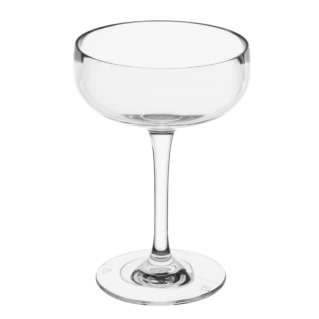 DM270 Olympia Kristallon Polycarbonate Champagne Coupe Glasses 210ml (Pack of 12)