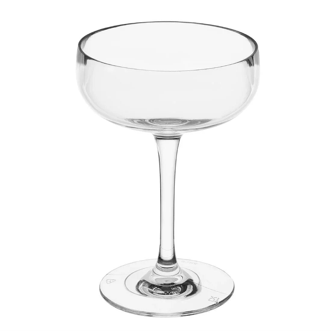 DM270 Olympia Kristallon Polycarbonate Champagne Coupe Glasses 210ml (Pack of 12) - JD Catering Equipment Solutions Ltd