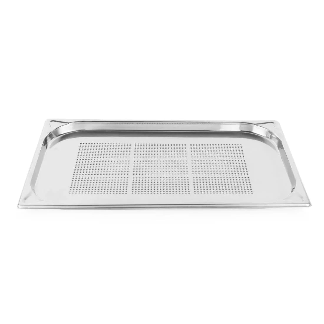 DM971 - Vogue Stainless Steel Heavy Duty Perforated 1/1 Gastronorm Tray 20mm