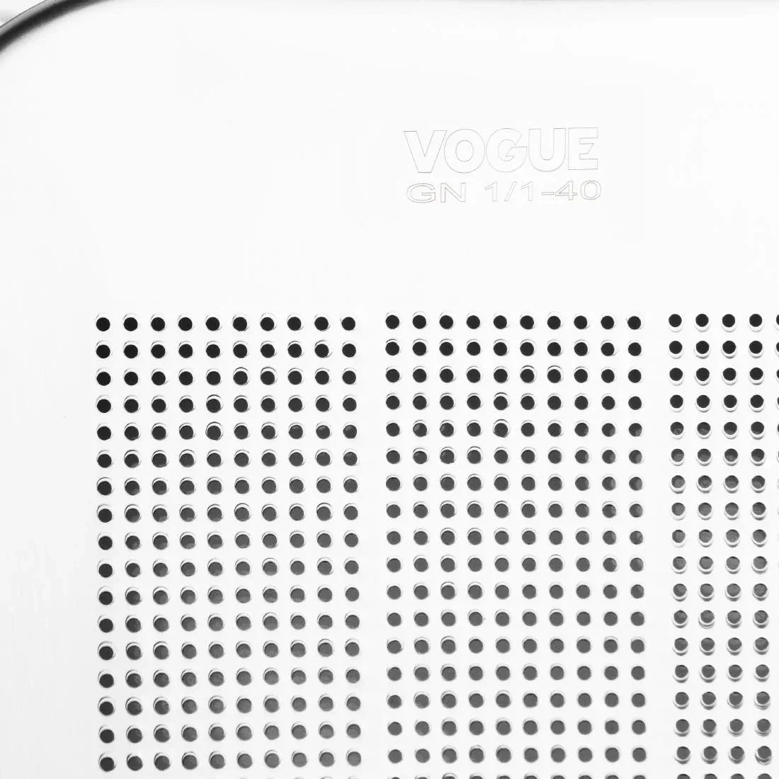 DM972 - Vogue Stainless Steel Heavy Duty Perforated 1/1 Gastronorm Tray 40mm