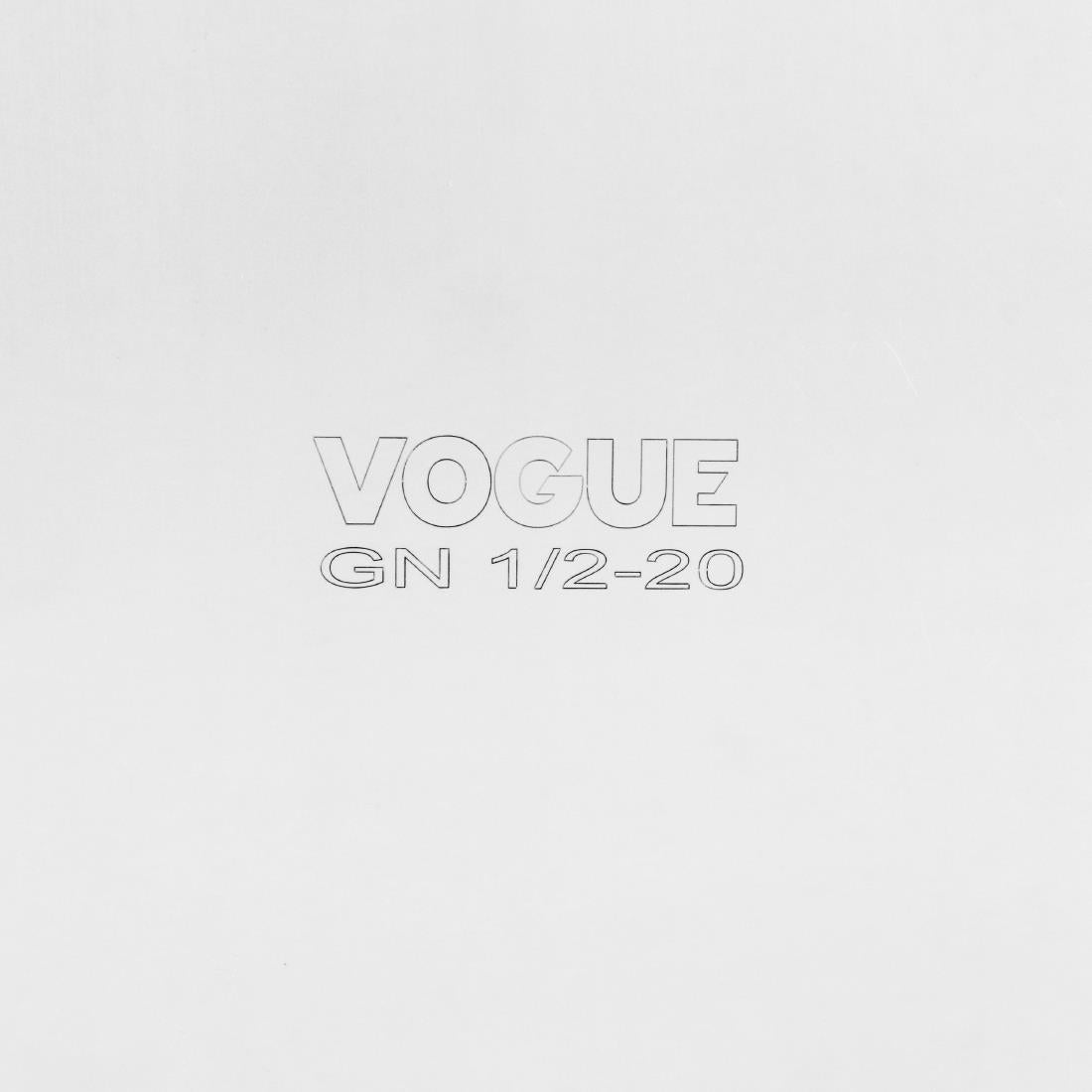 DM973 Vogue Heavy Duty Stainless Steel 1/2 Gastronorm Tray 20mm