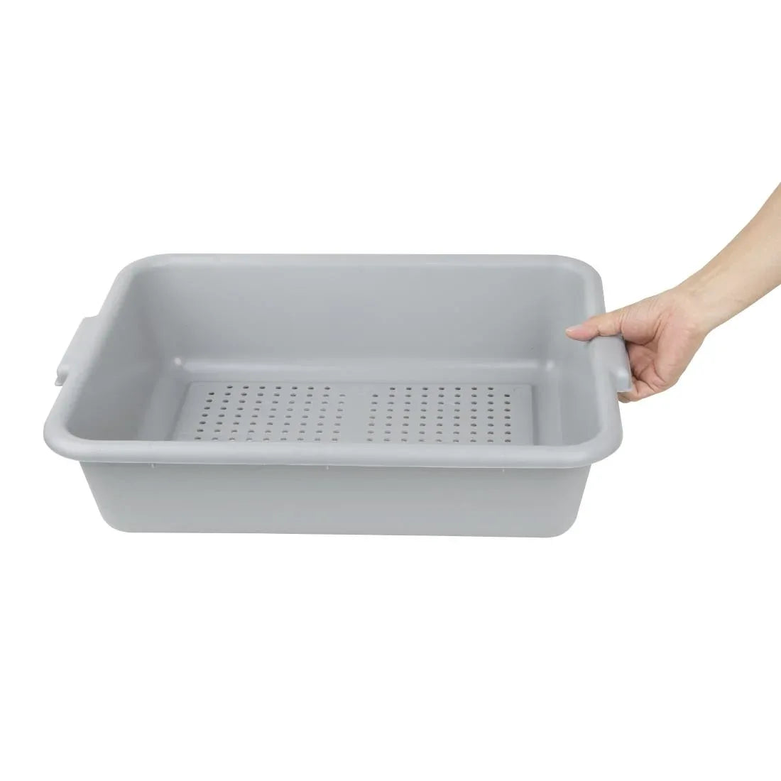 DN583 Vogue EDLP PP Perforated Grey Tote Box - JD Catering Equipment Solutions Ltd