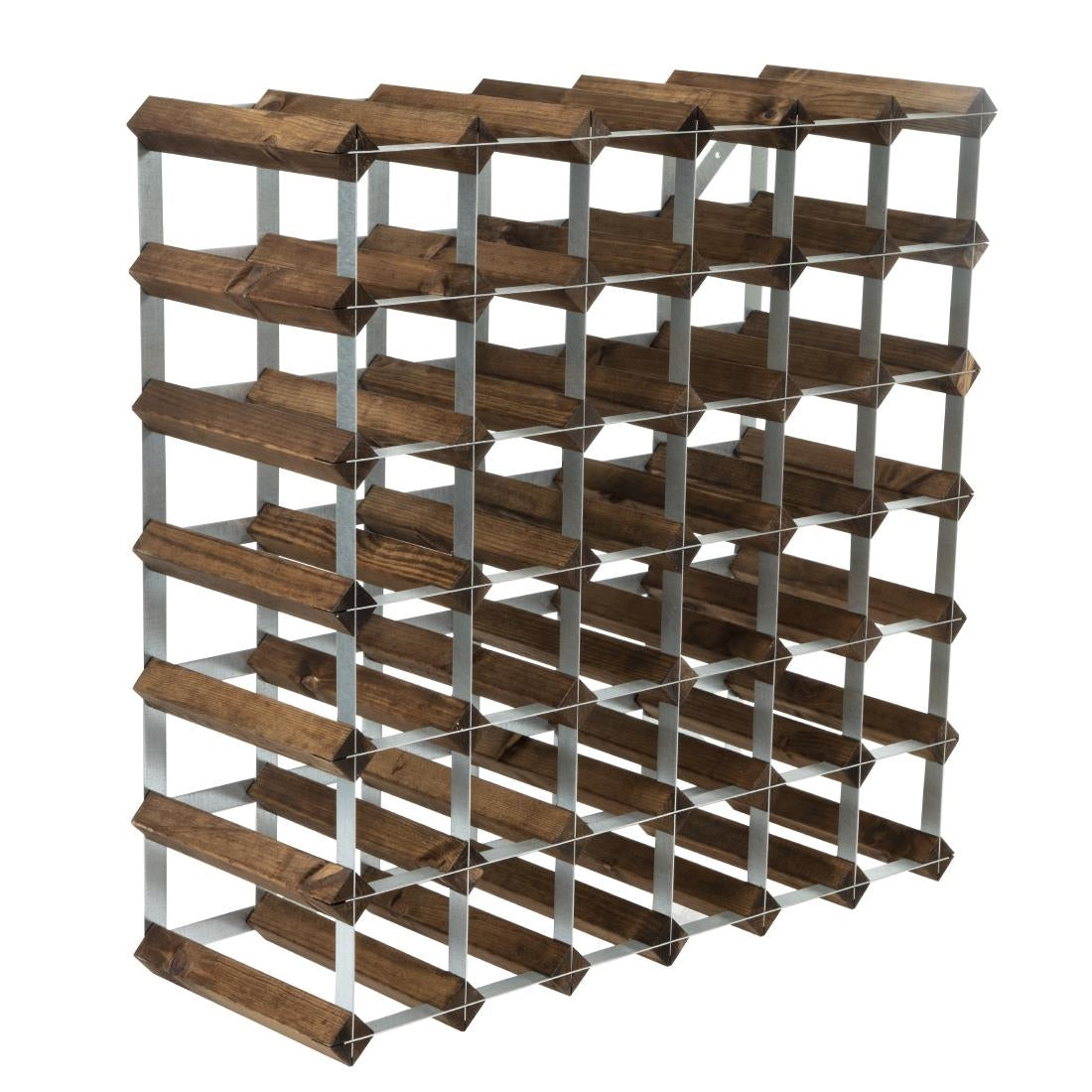 DN634 Wine Rack Dark Wood 42 Bottle