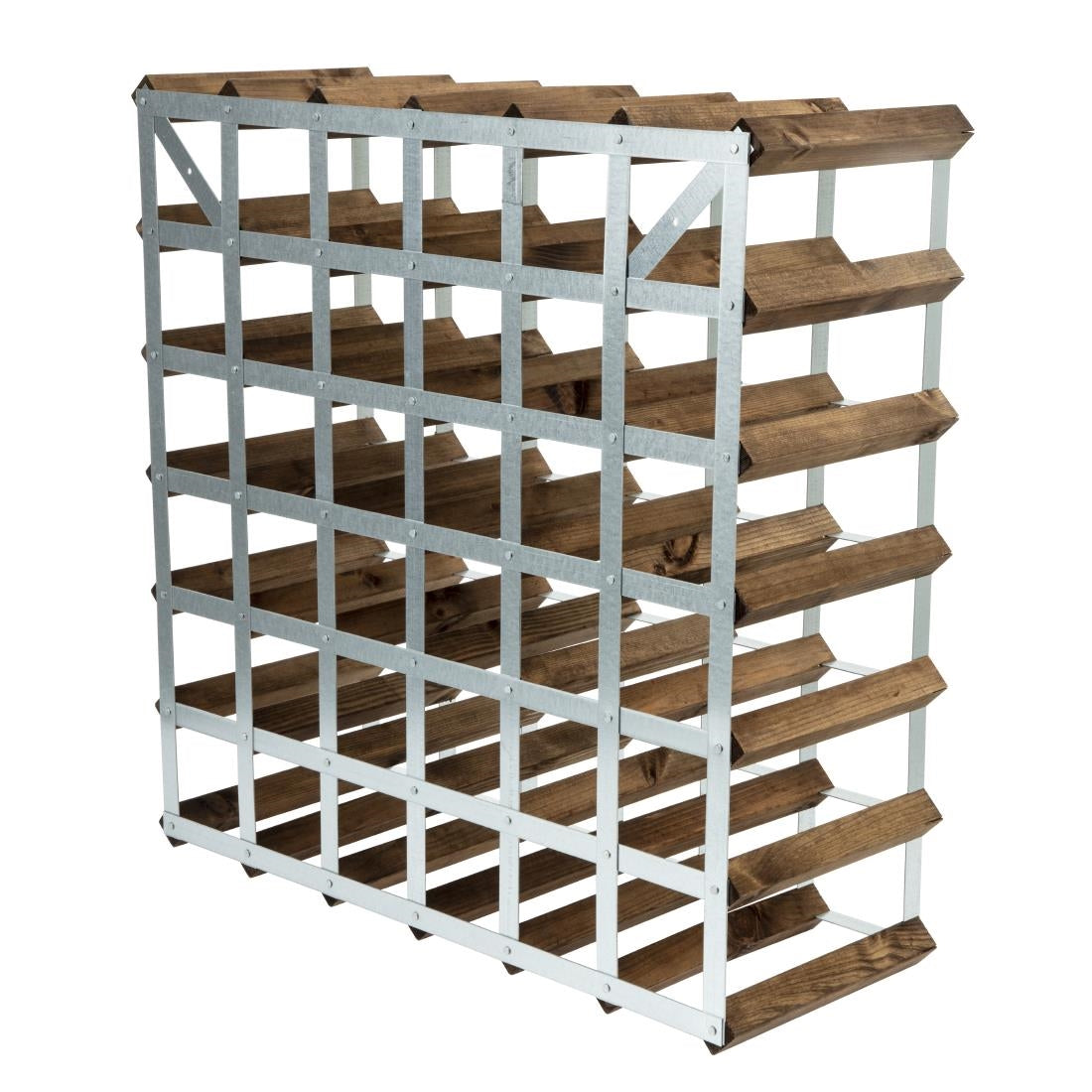 DN634 Wine Rack Dark Wood 42 Bottle