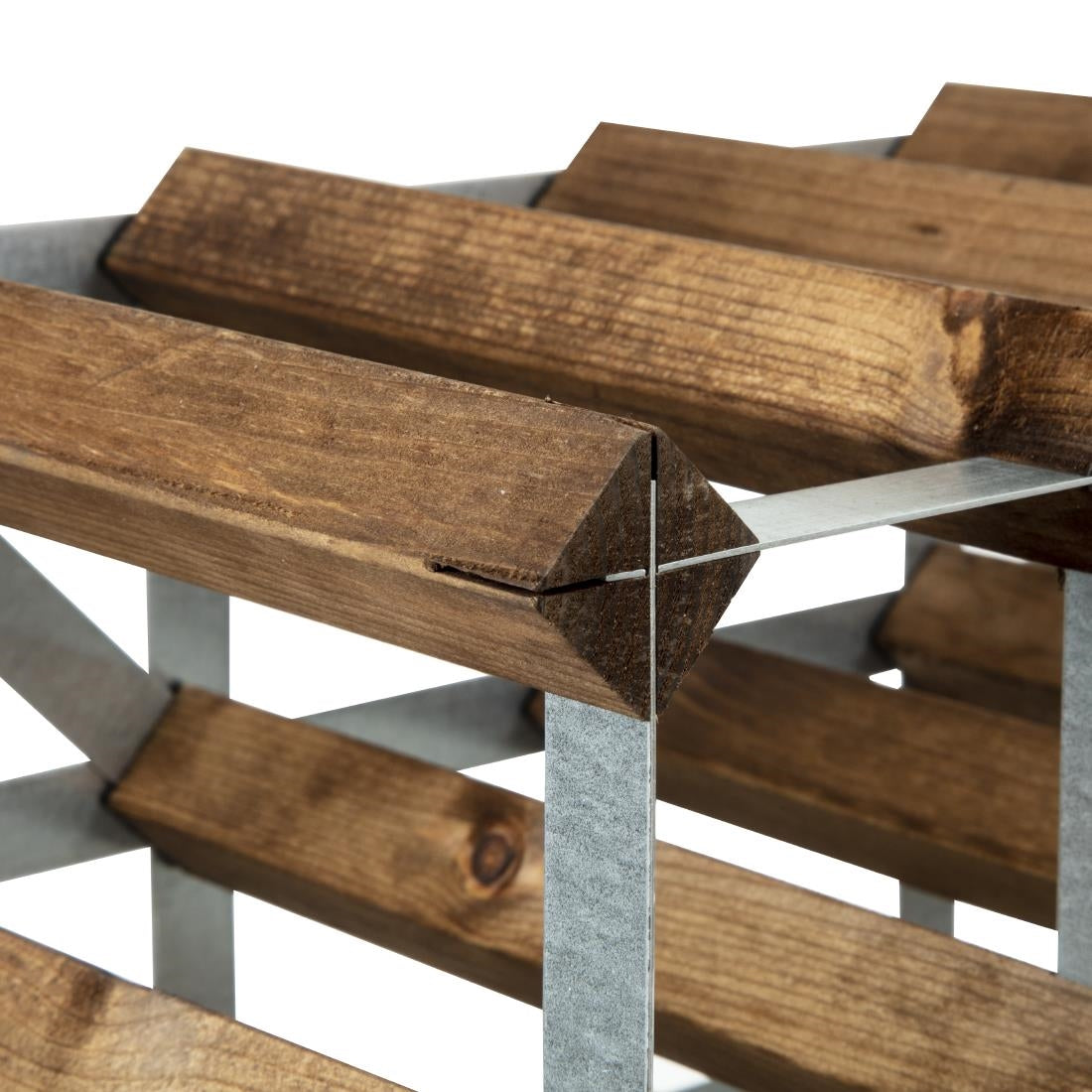 DN634 Wine Rack Dark Wood 42 Bottle