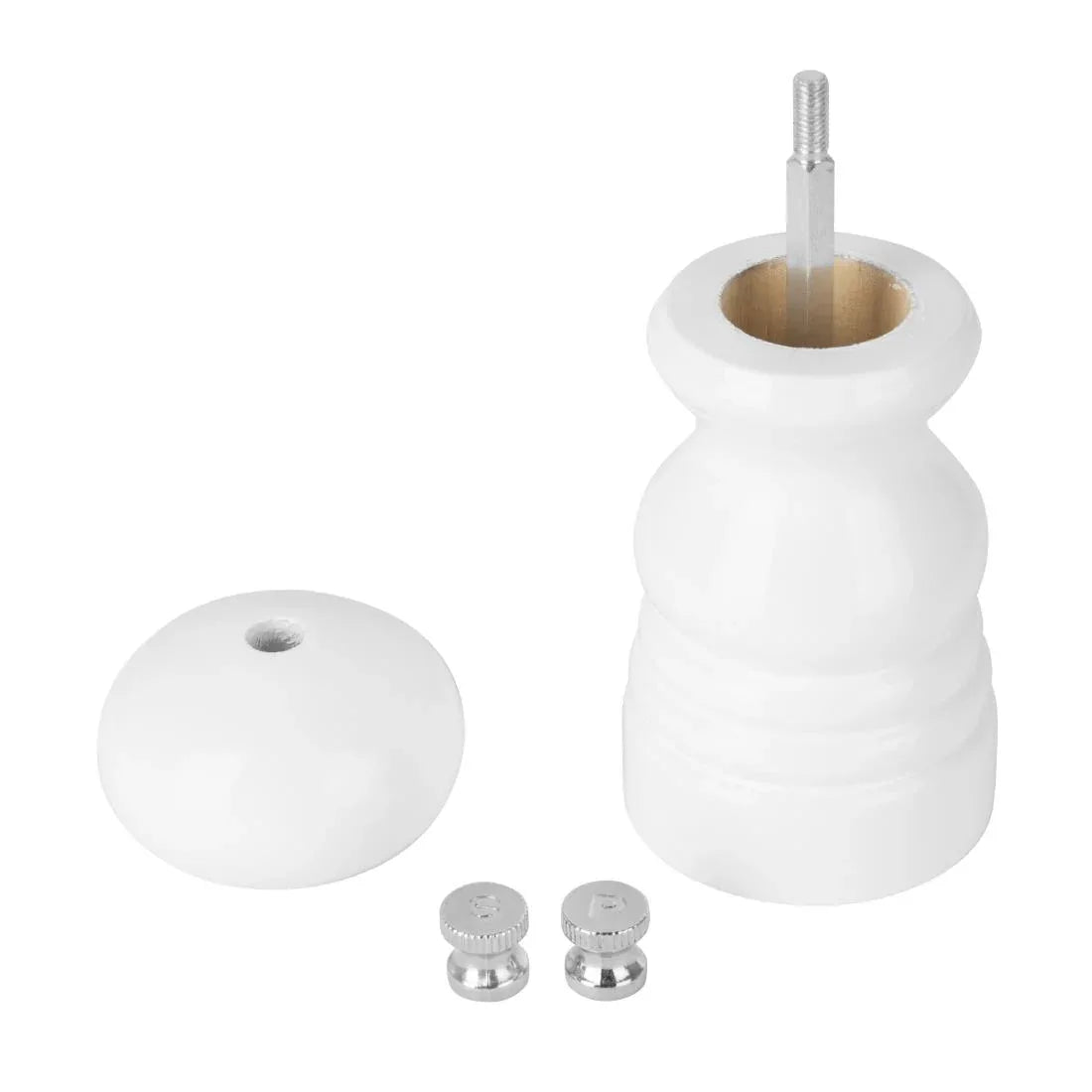 DN652 Olympia Salt Or Pepper Grinder White Hevea Wood 125mm