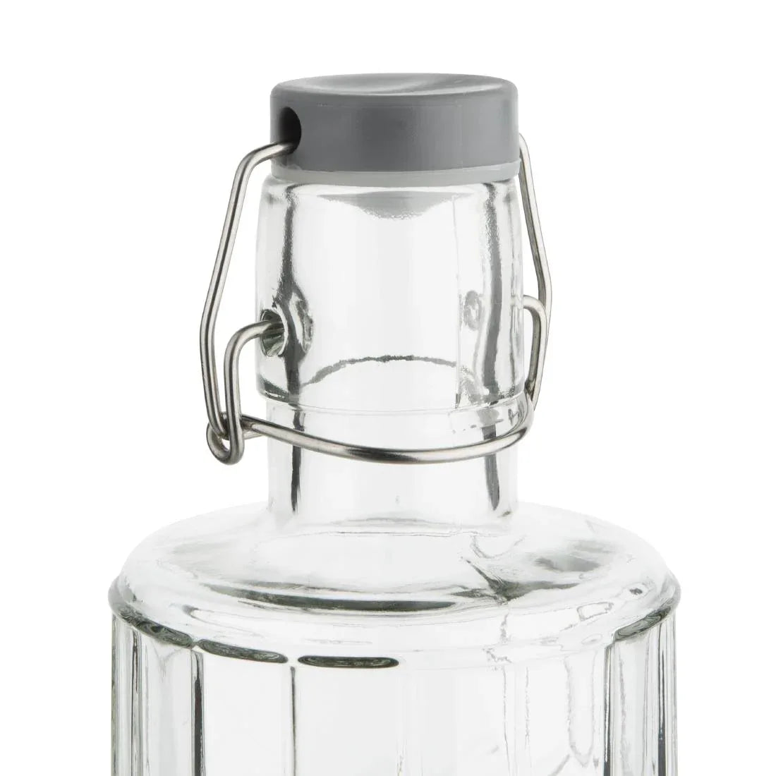DN816 Olympia Geo Glass Water Bottle with Stopper 1Ltr (Pack of 6) - JD Catering Equipment Solutions Ltd