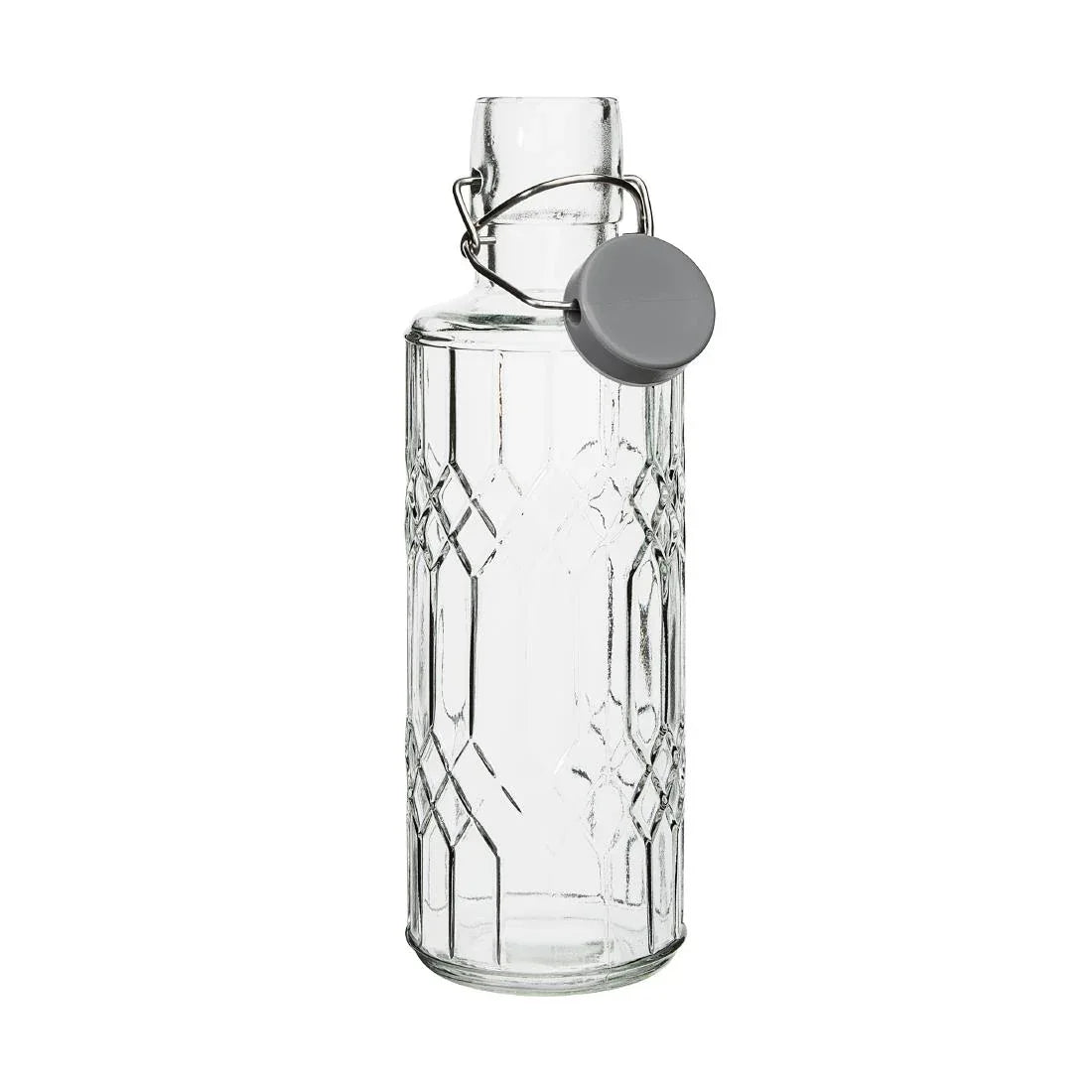 DN817 Olympia Geo Glass Water Bottle with Stopper 640ml (Pack of 6) - JD Catering Equipment Solutions Ltd