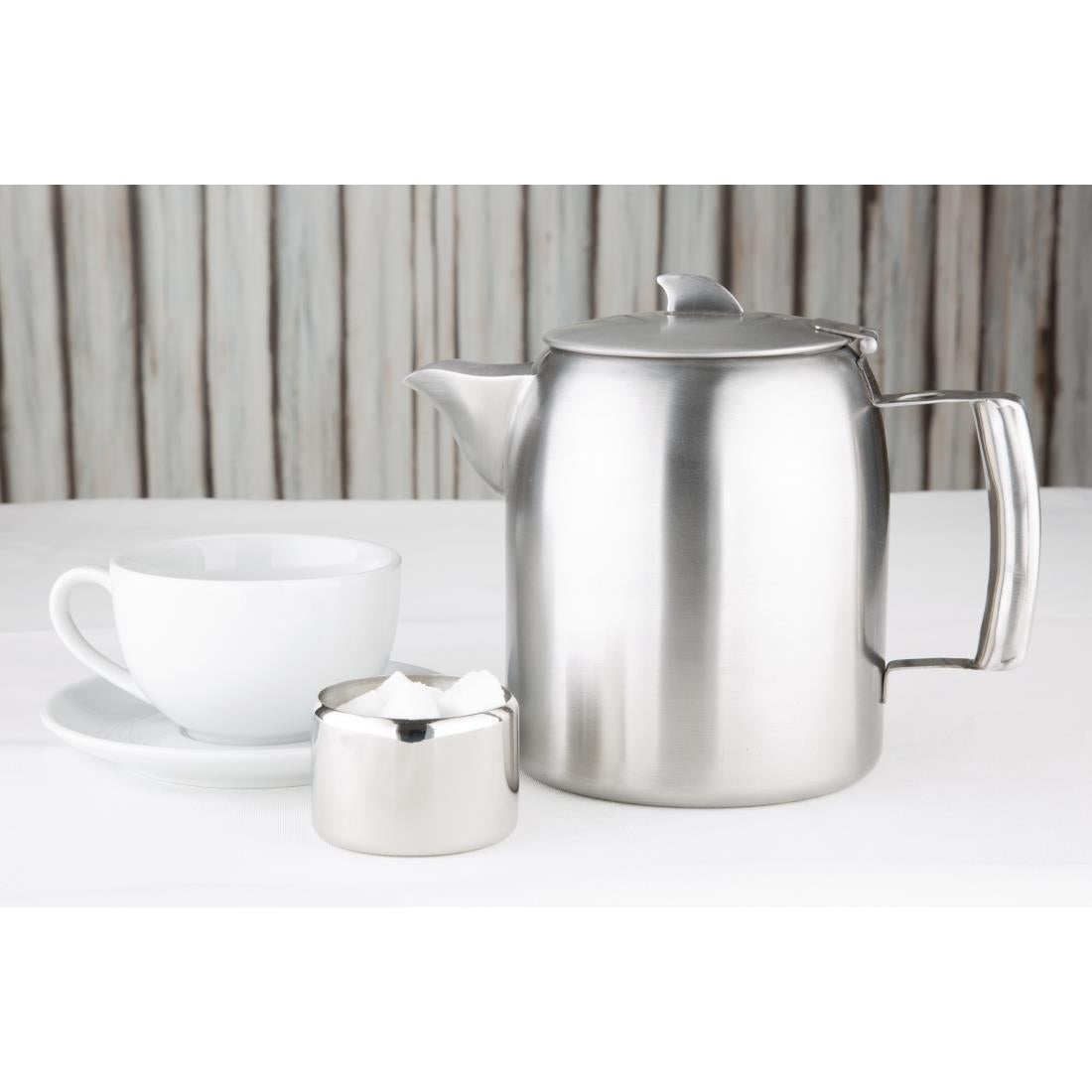 DP125 Olympia Airline Teapot Stainless Steel 1.6Ltr