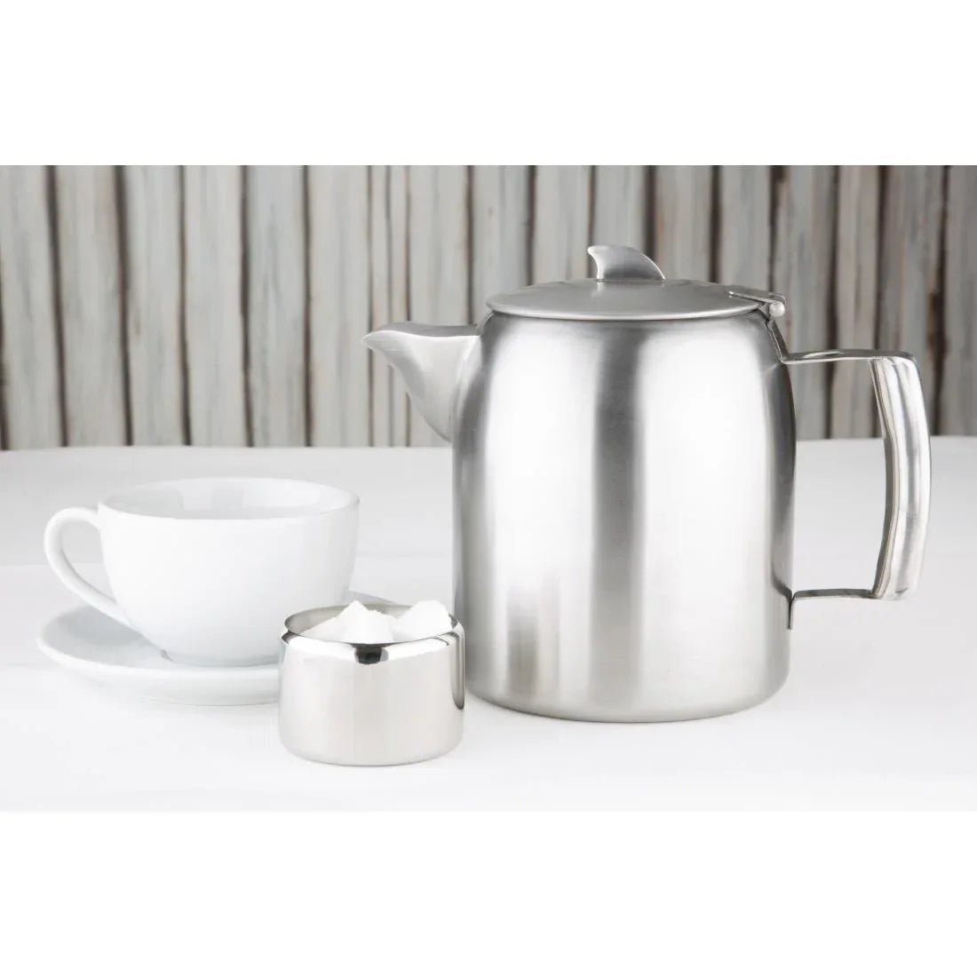 DP125 Olympia Airline Teapot Stainless Steel 1.6Ltr - JD Catering Equipment Solutions Ltd
