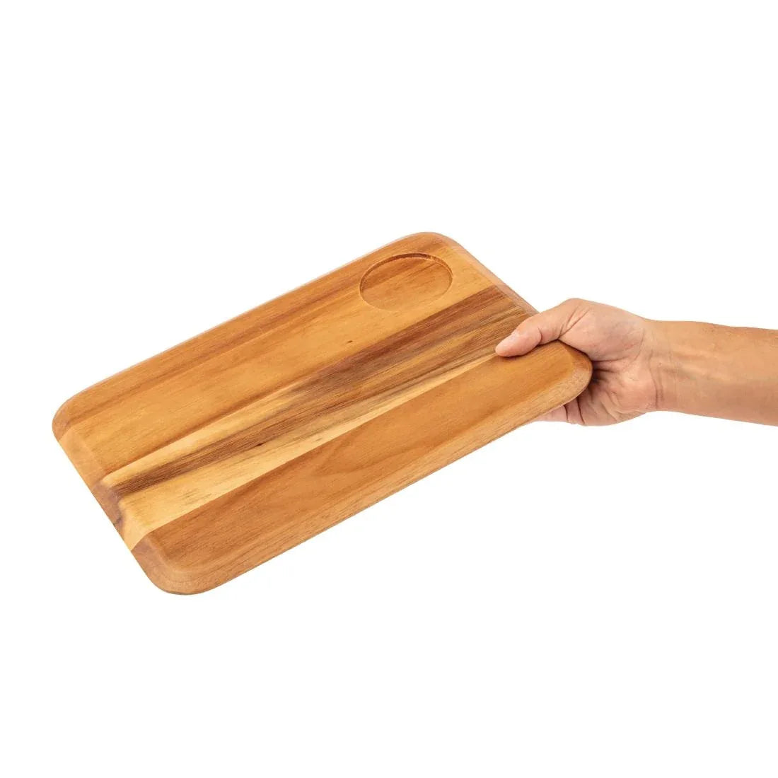DP156 Rounded Acacia Wooden Serving Board - JD Catering Equipment Solutions Ltd