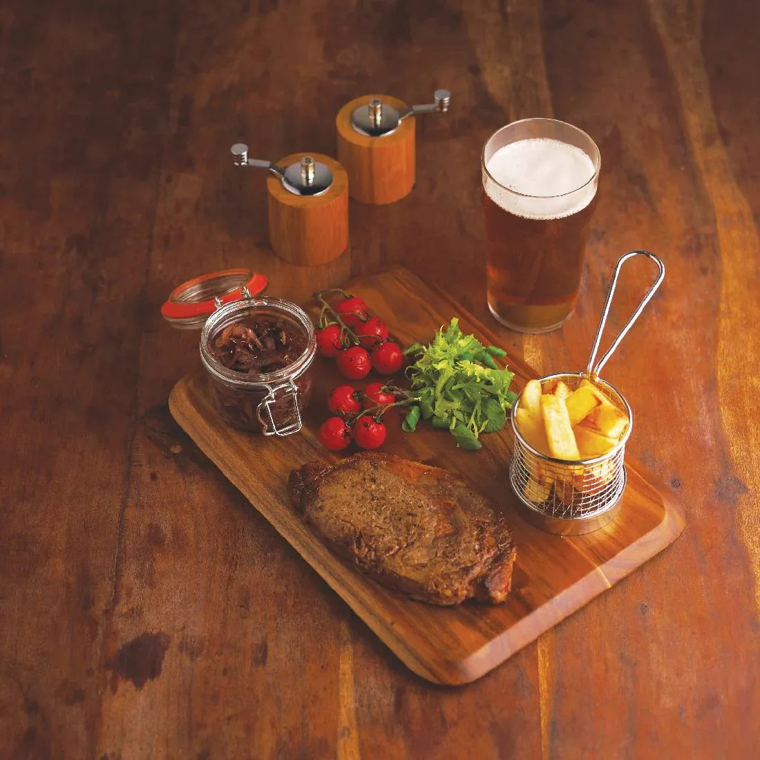 DP156 Rounded Acacia Wooden Serving Board - JD Catering Equipment Solutions Ltd
