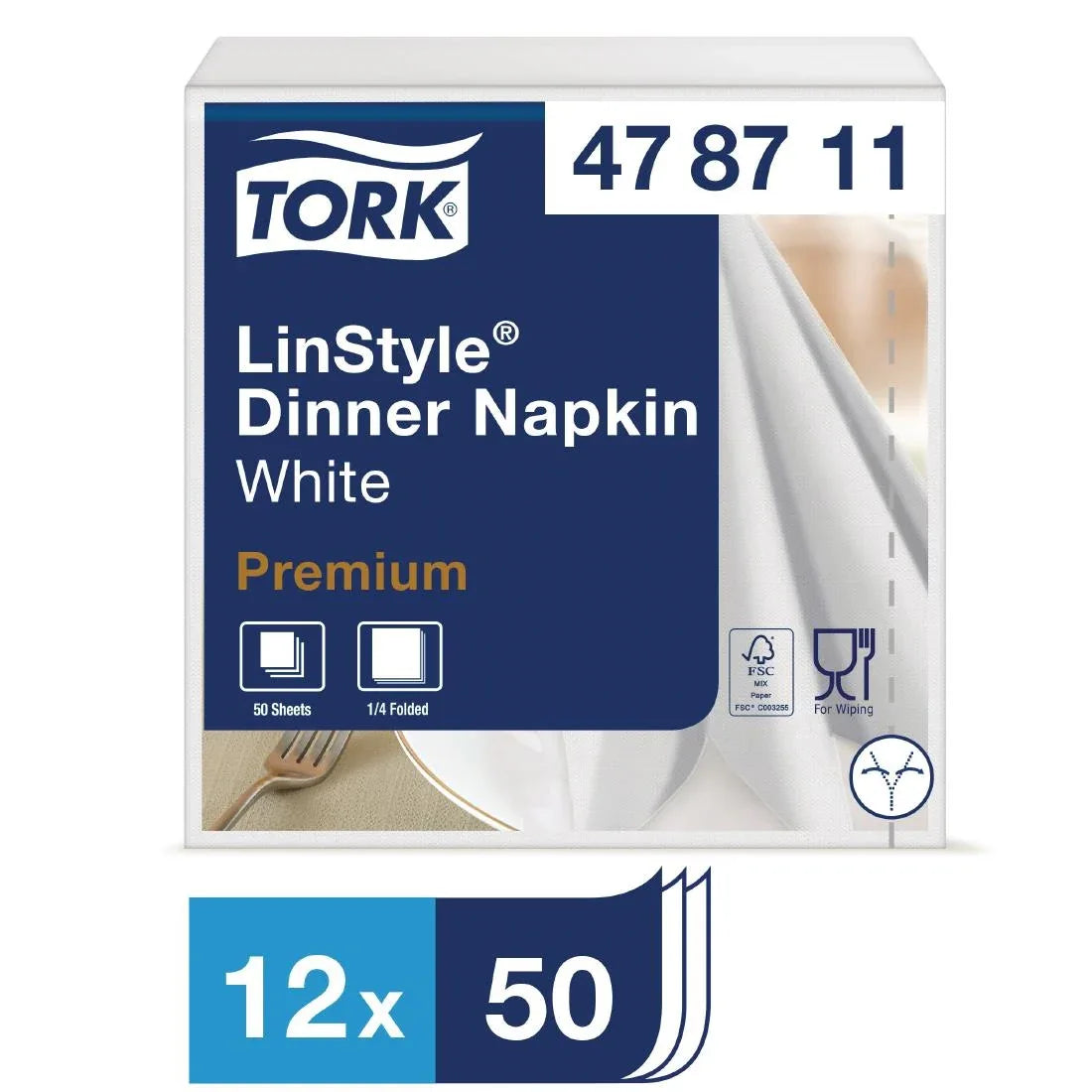 DP180 Tork Linstyle Dinner Napkin 400mm (Pack of 600) - JD Catering Equipment Solutions Ltd