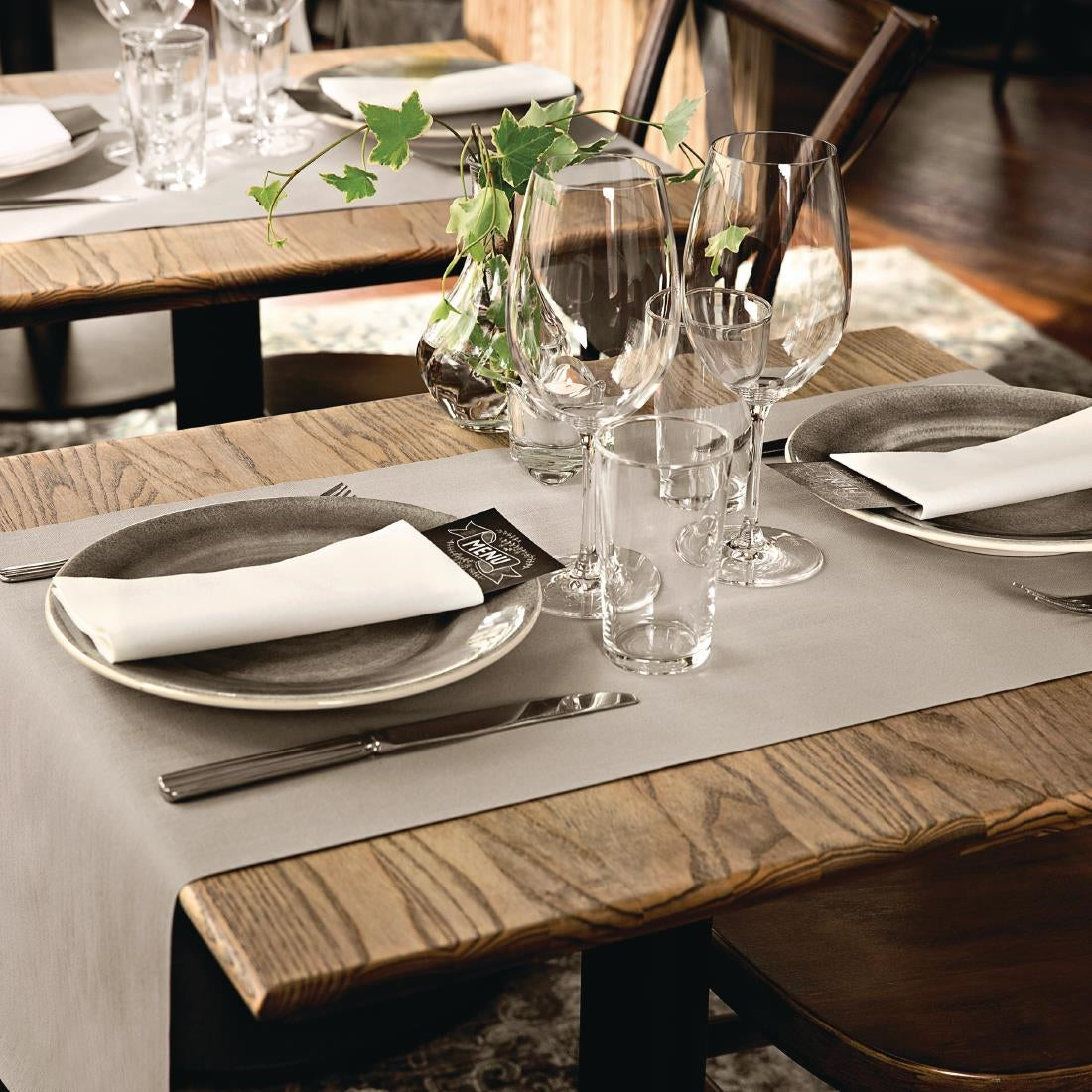 Tork LinStyle Dinner Napkins White 400x400mm (14 Pack)