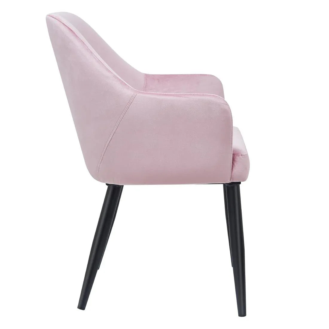 DP198 Bolero Lia Velvet Effect Chairs Dusty Pink (Set of 2) - JD Catering Equipment Solutions Ltd