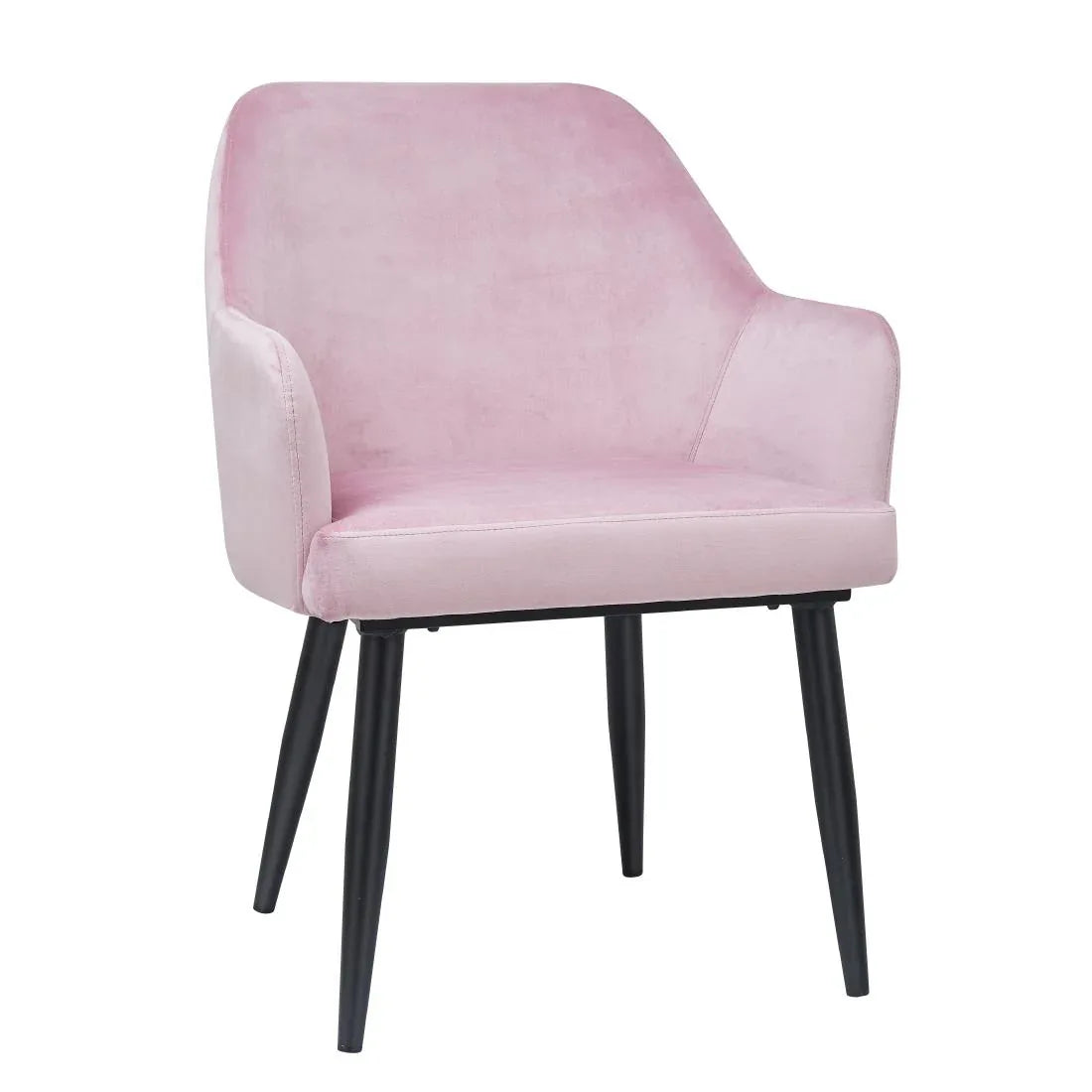 DP198 Bolero Lia Velvet Effect Chairs Dusty Pink (Set of 2) - JD Catering Equipment Solutions Ltd