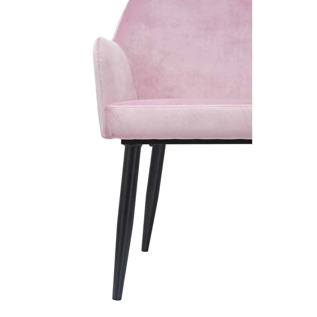 DP198 Bolero Lia Velvet Effect Chairs Dusty Pink (Set of 2) - JD Catering Equipment Solutions Ltd