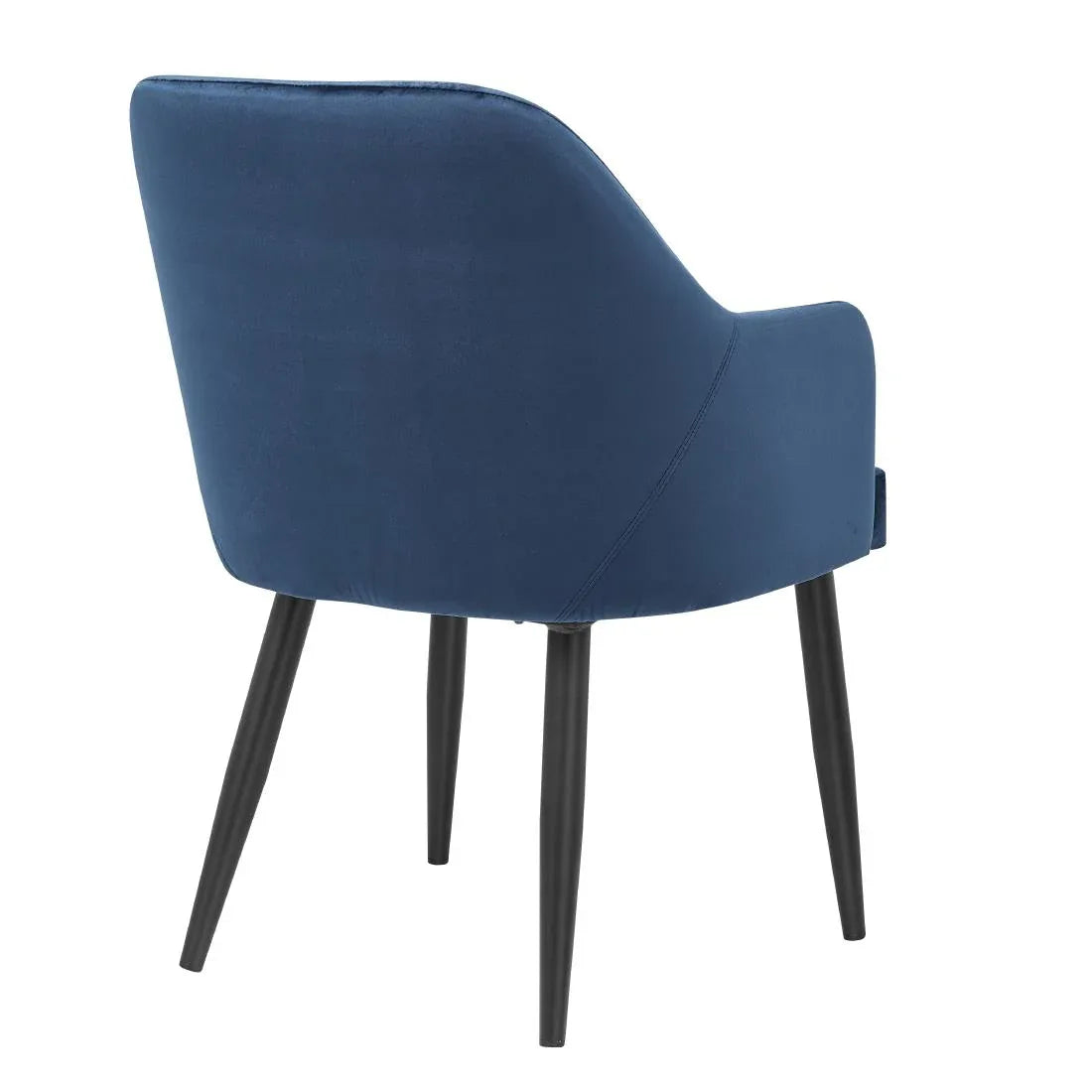 DP199 Bolero Lia Velvet Effect Chairs Dark Navy (Set of 2) - JD Catering Equipment Solutions Ltd