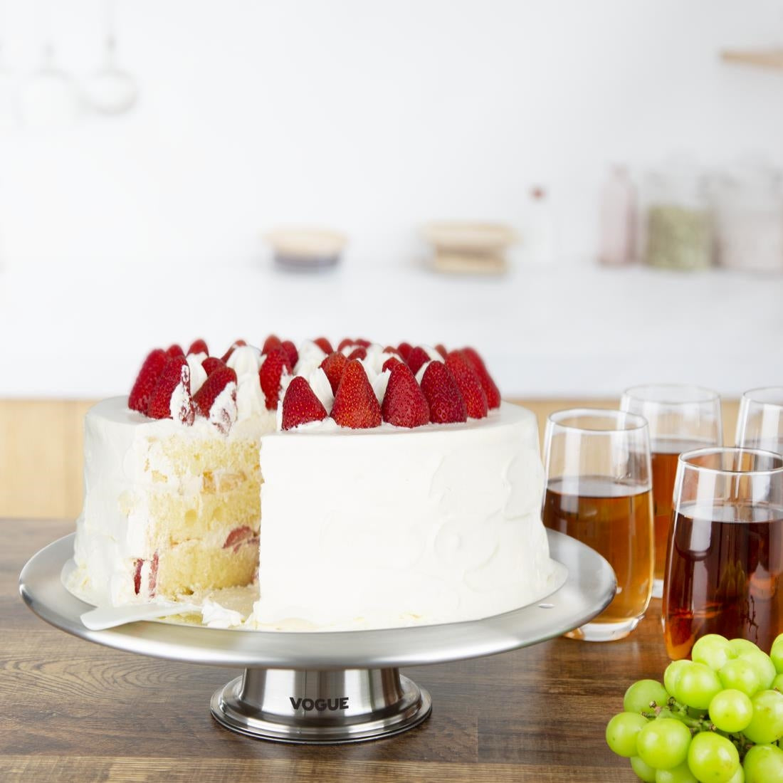 DP238 Vogue St/St Rotating Cake Stand 30cm