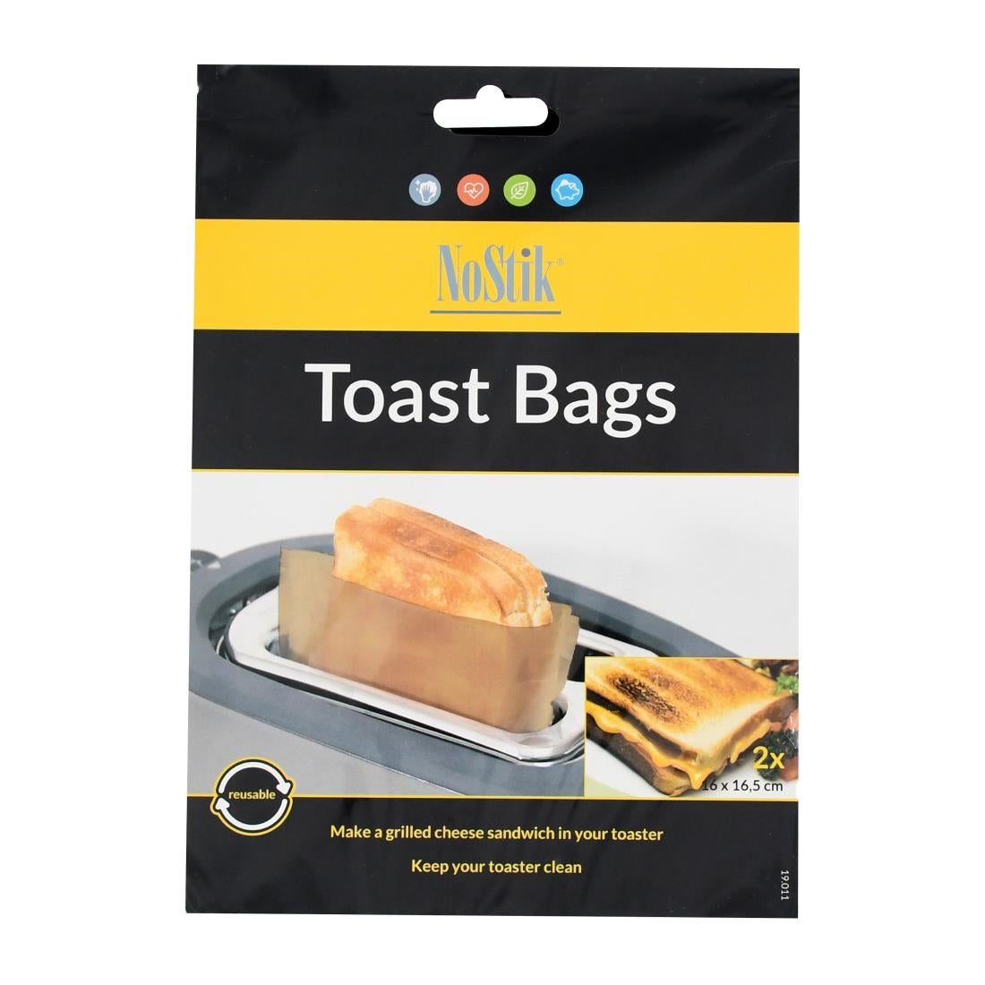 DP555 NoStik Toast Bags White (Pack of 2)