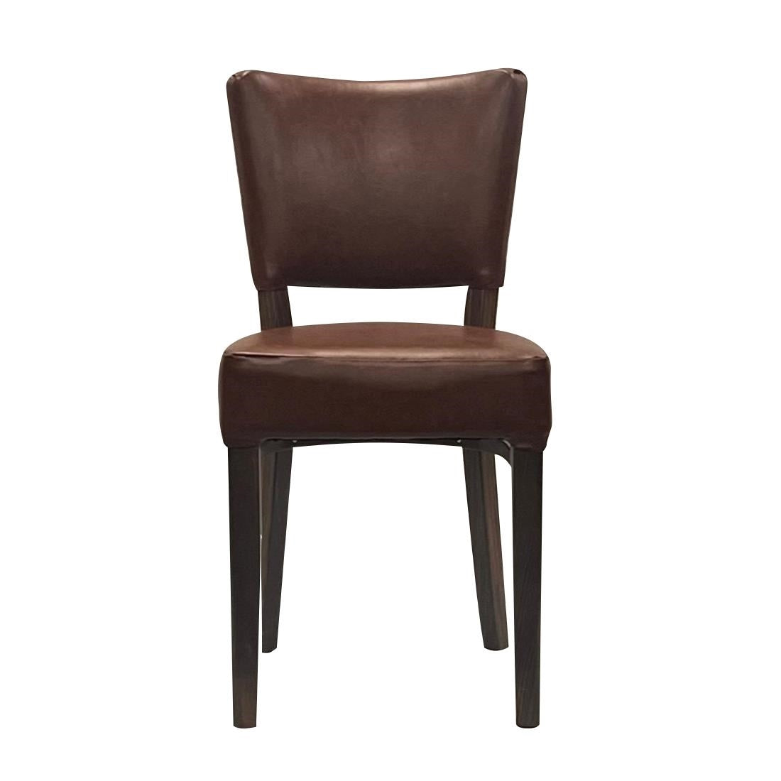 DP659 Oregon Dining Chair with Bison Espresso Vinyl (Pack of 2)