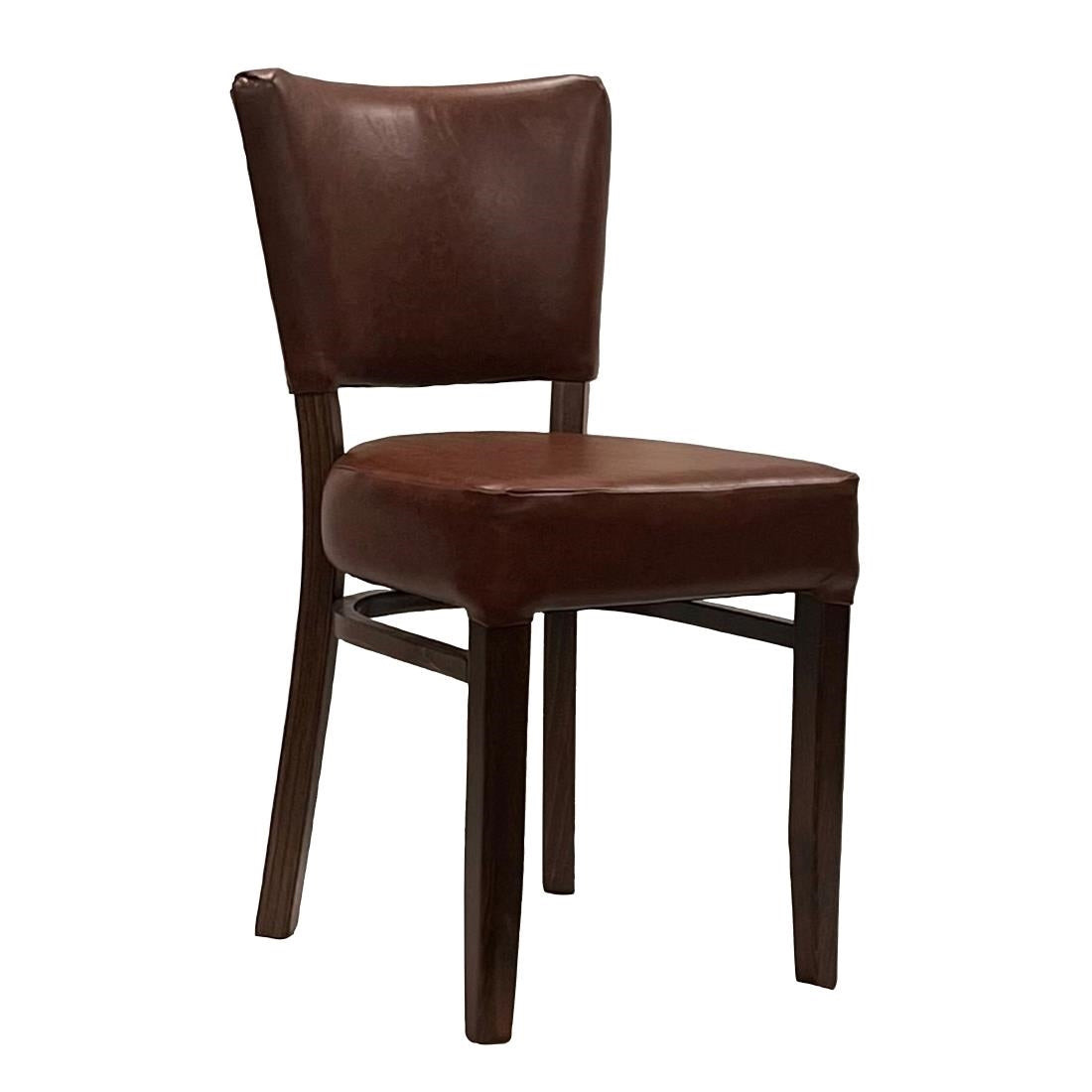 DP659 Oregon Dining Chair with Bison Espresso Vinyl (Pack of 2)