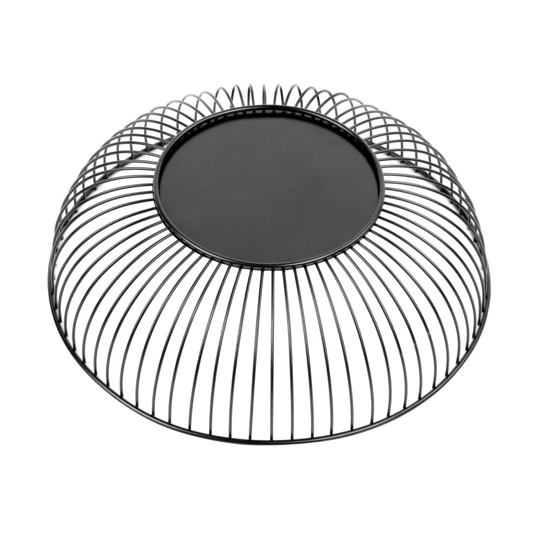 DP670 Olympia Wire Food Display Bowl Round Black 285x85mm