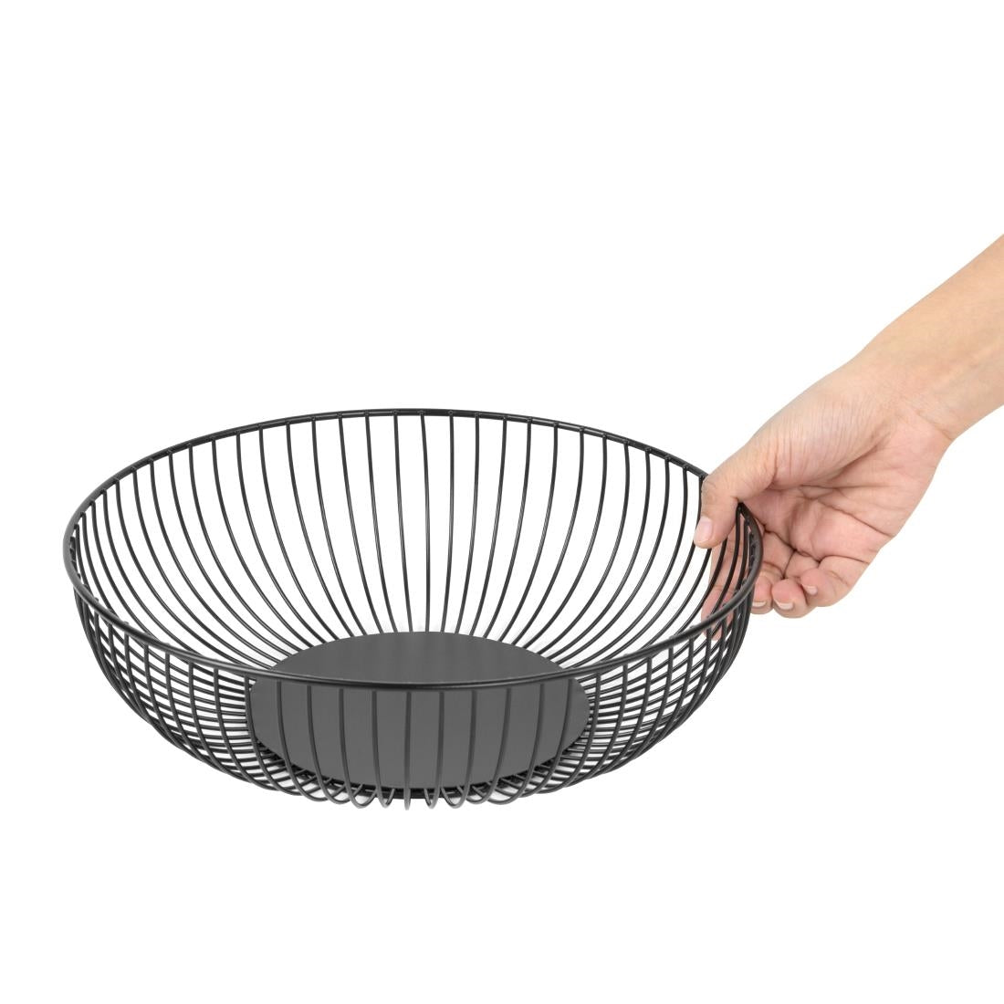 DP670 Olympia Wire Food Display Bowl Round Black 285x85mm