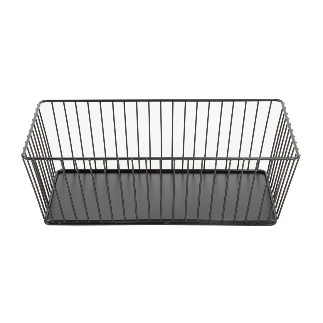 DP671 Olympia Wire Food Display Tray Rectangular Black 330x190x100mm