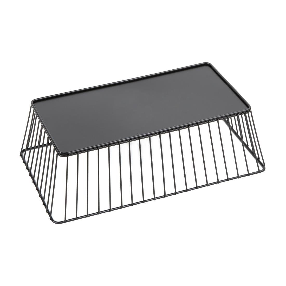 DP671 Olympia Wire Food Display Tray Rectangular Black 330x190x100mm