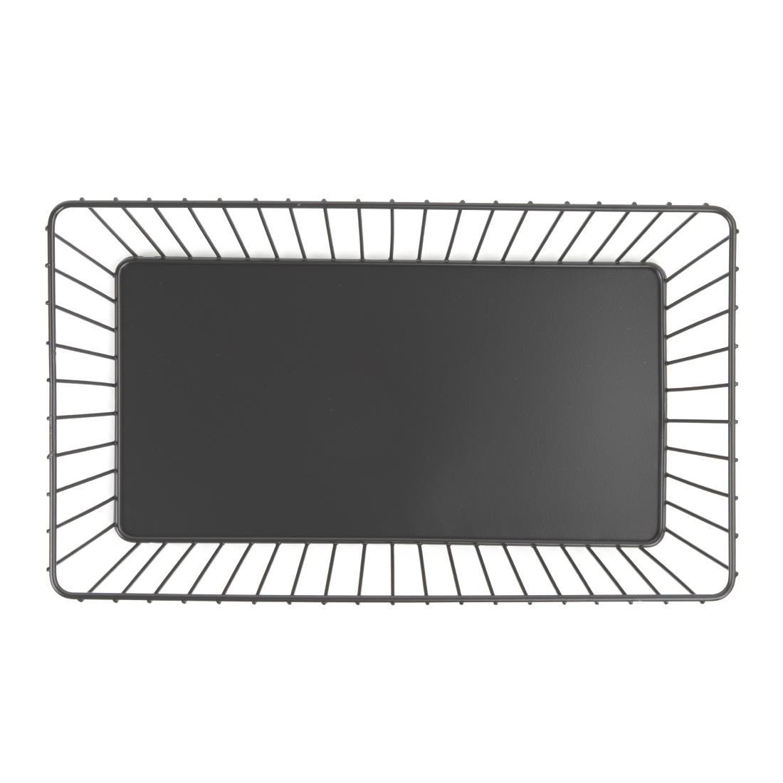 DP671 Olympia Wire Food Display Tray Rectangular Black 330x190x100mm
