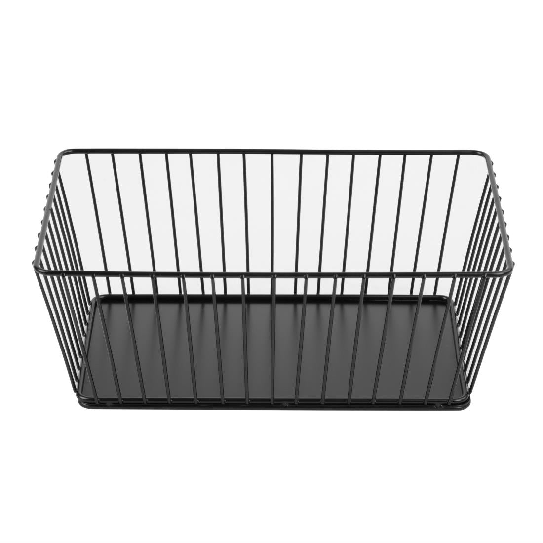 DP672 Olympia Wire Food Display Tray Rectangular Black 280x180x100mm