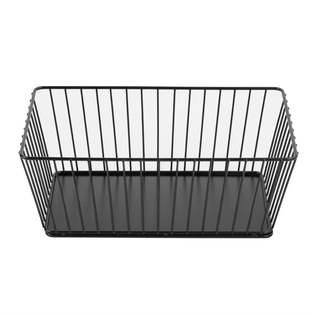 DP672 Olympia Wire Food Display Tray Rectangular Black 280x180x100mm