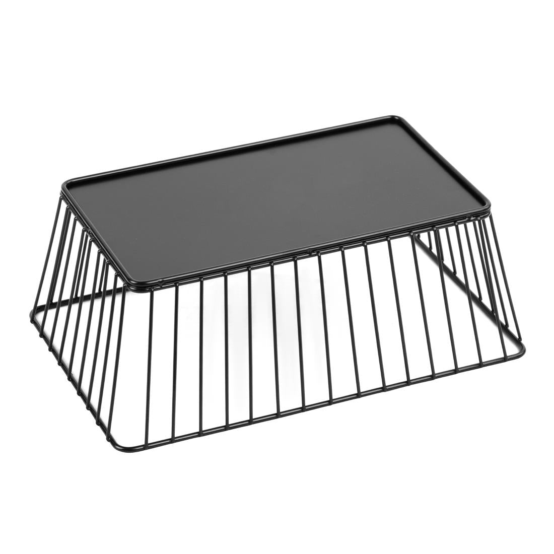 DP672 Olympia Wire Food Display Tray Rectangular Black 280x180x100mm