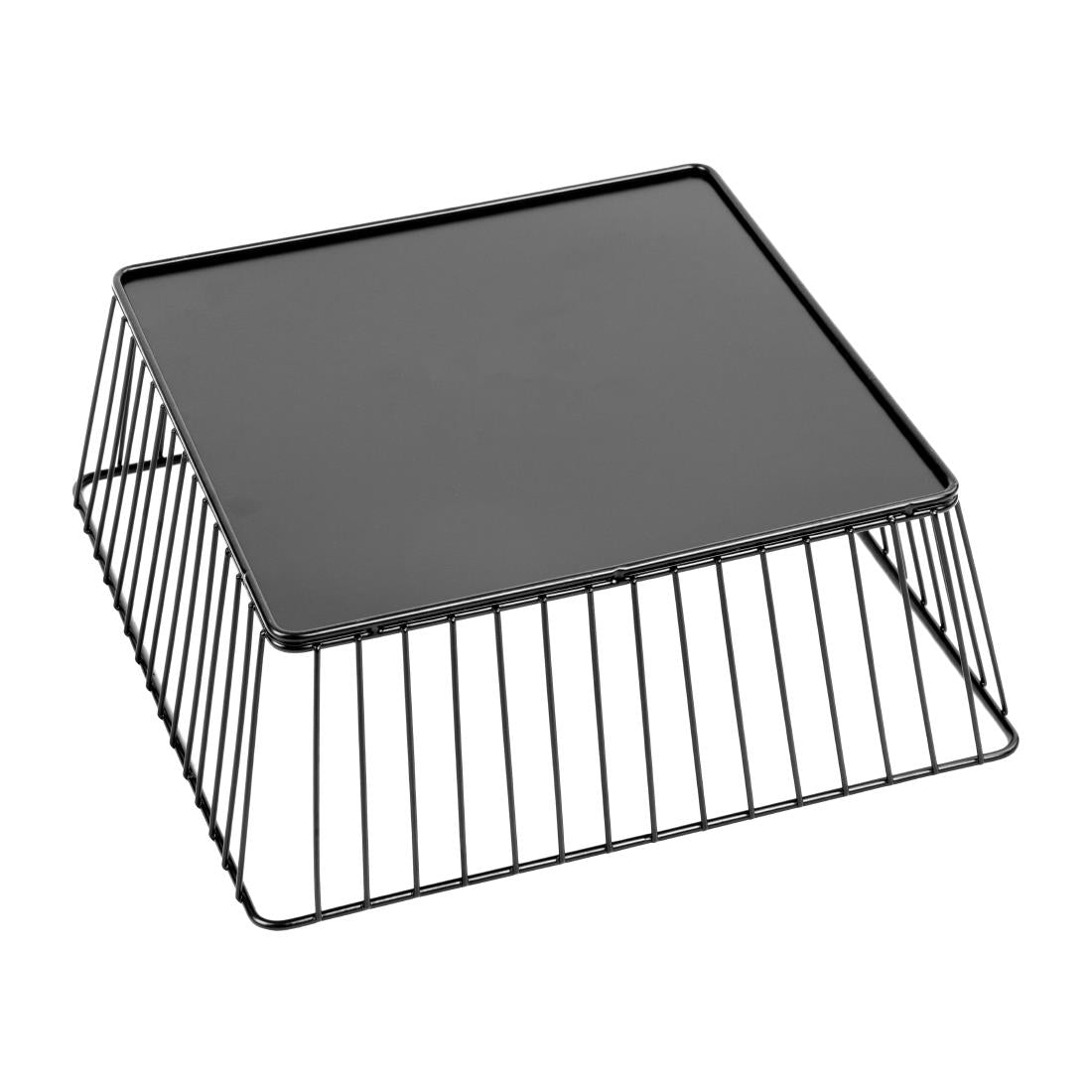 DP673 Olympia Wire Food Display Tray Square Black 280x280x100mm
