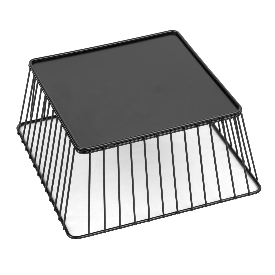 DP674 Olympia Wire Food Display Tray Square Black 230x230x100mm