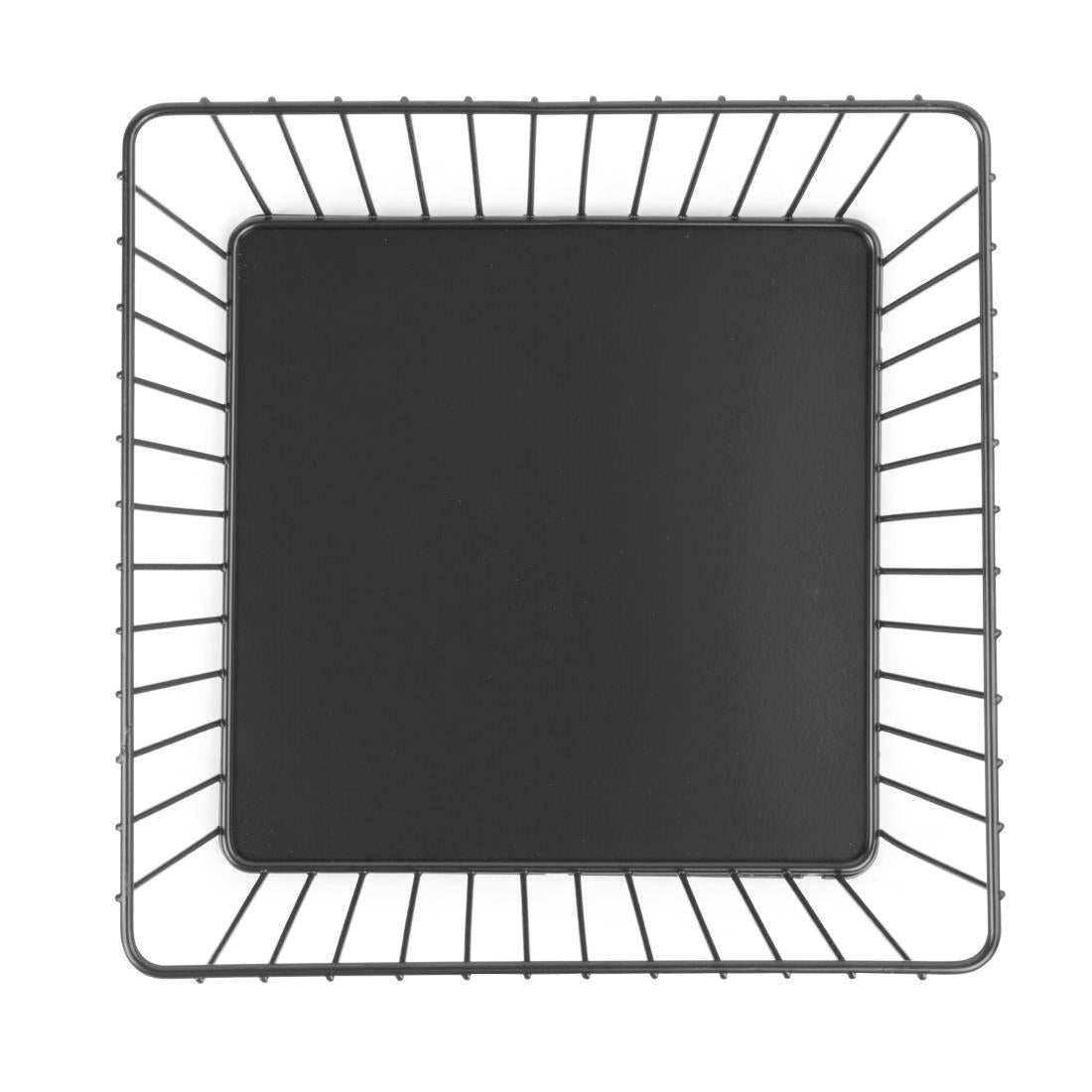 DP674 Olympia Wire Food Display Tray Square Black 230x230x100mm