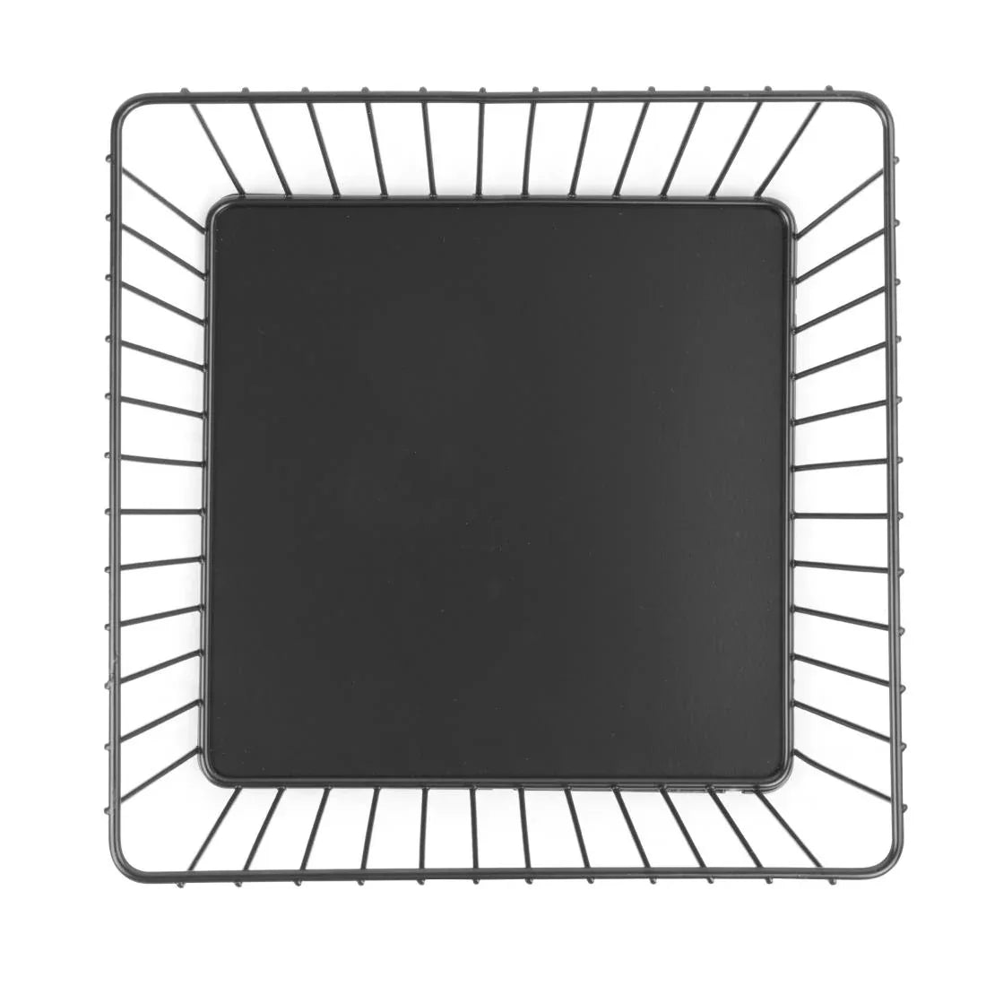 DP674 Olympia Wire Food Display Tray Square Black 230x230x100mm